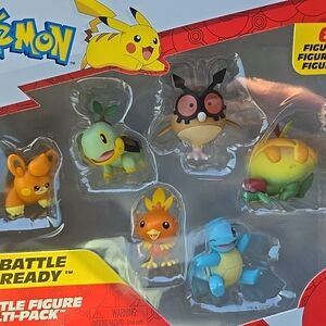 Pokemon Action Figure Set - Blue, Green, Orange, Yellow